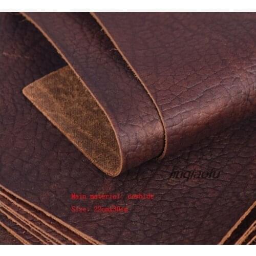 Handmade diy embossed vintage suede leather fabric