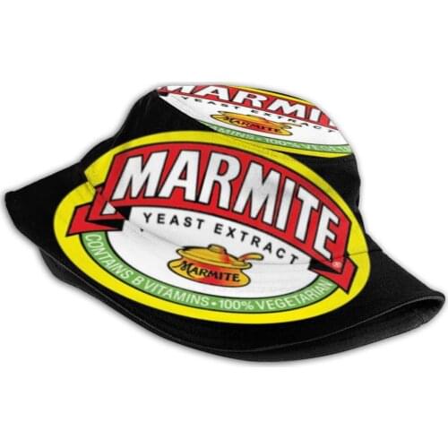 Marmite Women Men Fisherman Hats Bucket Caps Marmite Food Spread Vegemite Pride Australia Breakfast Bread Jar Logo Retro Toast