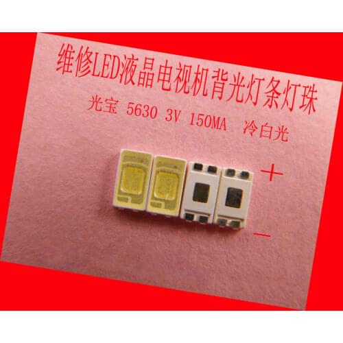 SMD LED lamp Beads 5630 3v 150ma 30000K 0.5w Cool White double core For LG TV backlight, Spotlights, Ceiling lamp bulb lamp