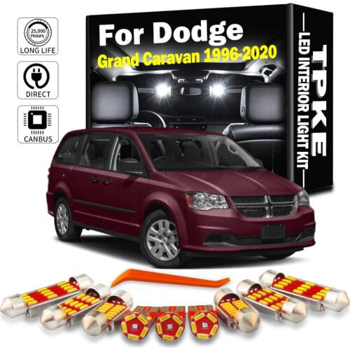 TPKE For Dodge Grand Caravan 1996-2017 2018 2019 2020 Canbus Vehicle LED Interior Map Dome Trunk Door Light Kit Car Accessories