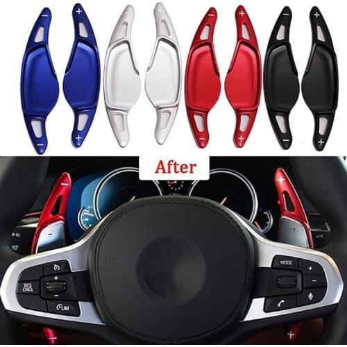 Alloy DSG Steering Wheel Paddle Extension Shifters Cover for BMW 5 Series G30 7 Series G11 G12 X3 G01 X4 G02 M5 F90 2017 2018