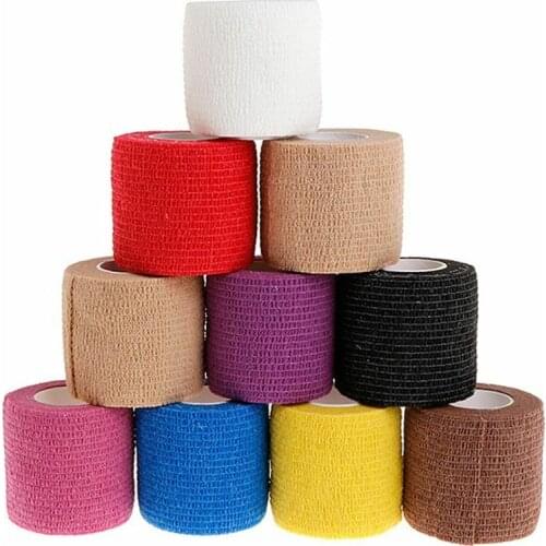 1pc 5cm Disposable Self-adhesive Tattoo Elastic Grip Bandage Wrap Sport Tape