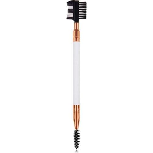 1 Pcs Double End Eyebrow Comb Brow Lash Brush Eye Makeup Eyelash Grooming Makeup Brush Nylon Fiber Portable Cosmetics Tool