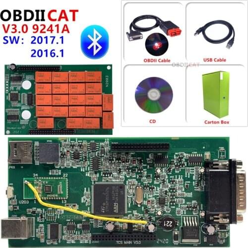 10pcs/lot DHL Tcs Pro Plus V3.0 NEC Relay OBD2 Diagnostic Repair Tool 2017.R3 With Keygen LED 3 in 1 Scanner For Car Trucks