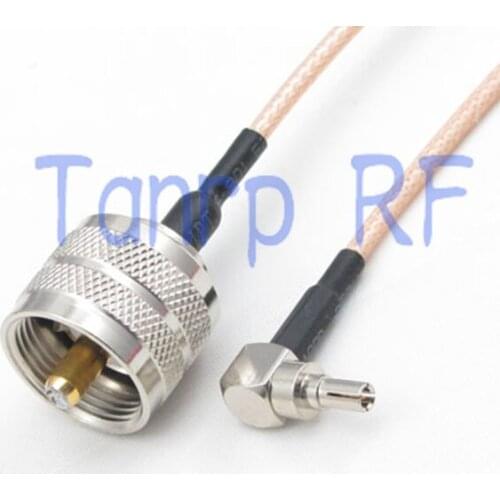 15CM Pigtail coaxial jumper cable RG316 extension cord 6inch UHF male plug to CRC9 male right angle RF adapter connector