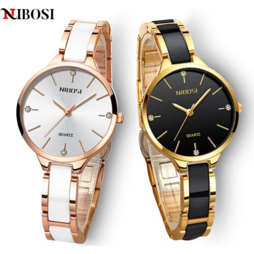 2021 NIBOSI Watch Luxury Women Watch Ladies Creative Womens Ceramic Bracelet Watches Female Clock Montre Femme Relogio Feminino