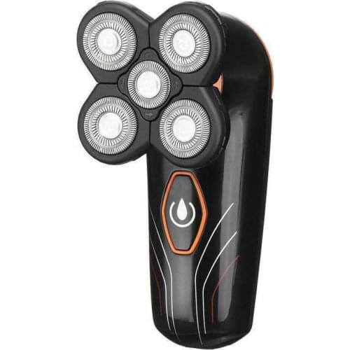 5In1 E-lectric Razor Rotary Rechargeable Shaver Bald Head Trimmer Nose Ear Hair Trimmer Men Facial Cleaning Brush Waterproof