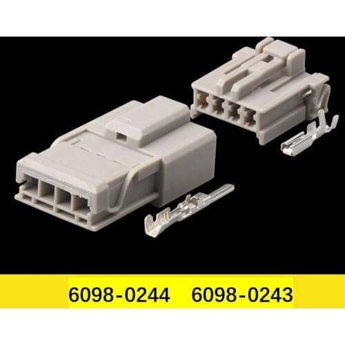6098-0244 6098-0243 Freeshipping 200sets DJ7046-2.2-11/21 4Pin AMP Car Electrical Wire Connectors for VW,BMW,Audi,Toyota,NISSAN