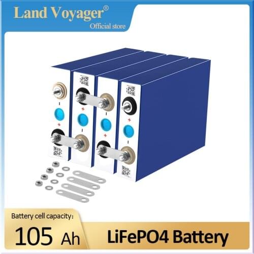 Land Voyager 3.2V 100Ah 105Ah lifepo4 battery 3C 300A discharge for DIY 12V 24V 36V 48V 400Ah battery pack boat scooter caravan