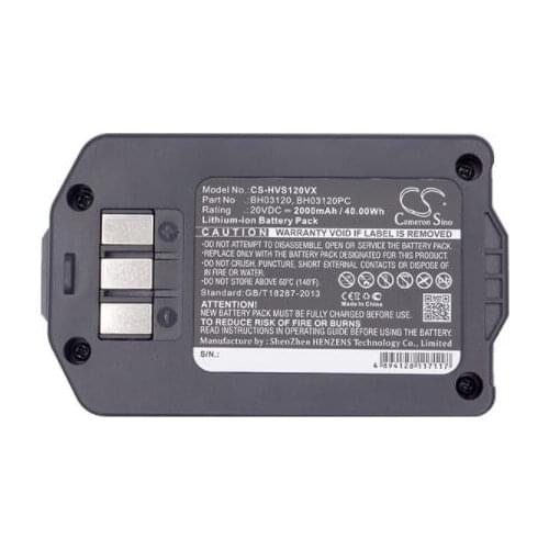 Cameron Sino 2000mah battery for HOOVER Air Cordless 2-in-1 Deluxe Stick Air Life 2.0 3.0 BH50100 BH50100RM BH50110 BH50120