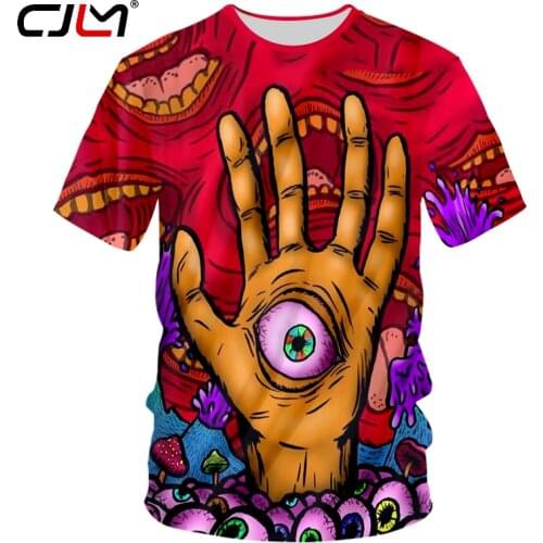 CJLM Anime Tshirts Men Funny Print Parasyte 3d T-shirts Man Fitness Undershirts Homme Hip Hop Punk Style Fashion Casual Tees 7xl