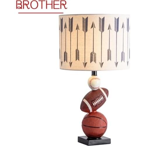 BROTHER Creative Cartoon Table Desk Lamp Contemporary Resin LED Light for Home Children Bed Room Decoration