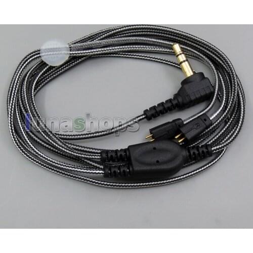LN005490 Black And White With Earphone Hook Audio Cable For Ultimate Ears UE TF10 SF3 SF5 5EB 5pro TripleFi 15vm TF15