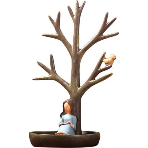Fashion Tree Girl Jewelry Frame Home Decorations Creative Retro Branches Ornaments Living Room Bedroom Room Furnishings