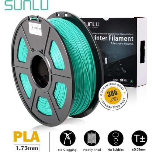 PLA SUNLU 3D Printer PLA Filaments 1.75mm Grey Color 1KG 2.2LBS Spool Dimensional Accuracy +/- 0.02mm Filament d'imprimante 3D
