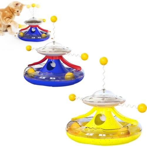 New Treat Leaking Cat Toy Interactive Rotatable Wheel Toy For Cats Kitten Dogs Pet Products Accessories For Dropshipping
