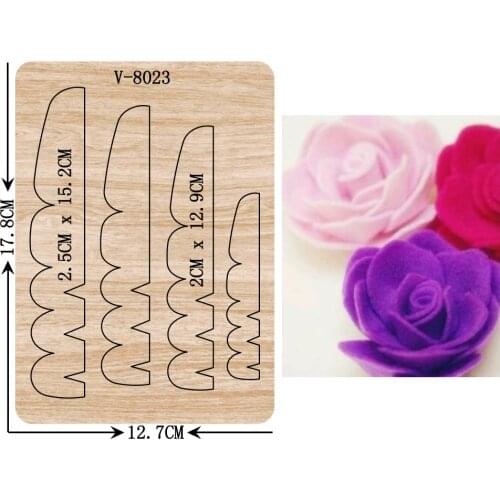 New Flowers wooden dies cutting dies for scrapbooking Multiple sizes V-8023