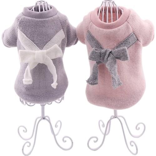 Autumn Winter Clothes For Small Dogs Cats Cute Warm Puppy Pet Cat Coat Jacket Elegant Dog Knitted Sweater Chihuahua Pug Clothing