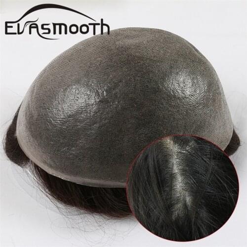 Indian Remy Hair Men Toupee Thin Skin Base Hair Toupee Real Human Hair Prosthesis Replace System Unit Super Natural Male Wig