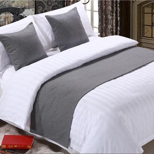 Linen Cotton Bed Runner Scarf Protector Slipcover Pad Decorative Bedding
