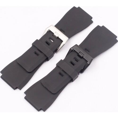 Watch accessories for Bell Ross strap BR01 rubber strap silicone watch strap 24MM