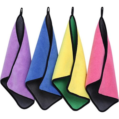 500GMS Car Washing Cloth 30X30 30X40 30X60 Glass Cleaning Microfiber Towel Red Yellow Blue Green Purpl Car Detailing Accessories