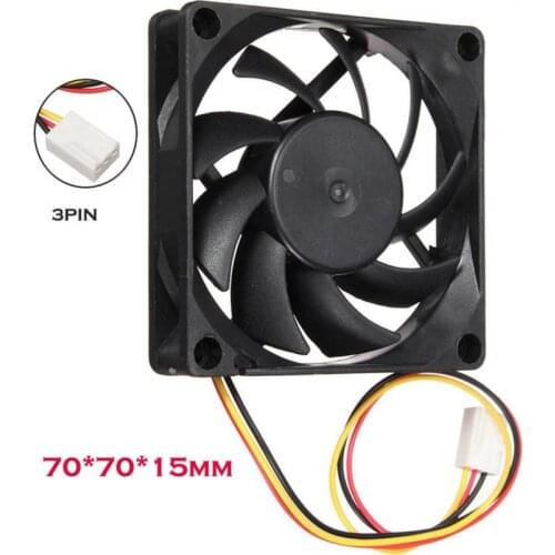 Binmer Quiet 7cm/70mm/70x70x15mm 12V Computer/PC/CPU Silent Cooling Case Fan For Radiator Mod Hot 18Jan29