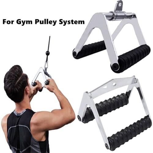 Gym Double D Handle Triceps Pull Down Exercise Cable Machine Attachment Accessories Lifting Workout Home Fitness Equipment