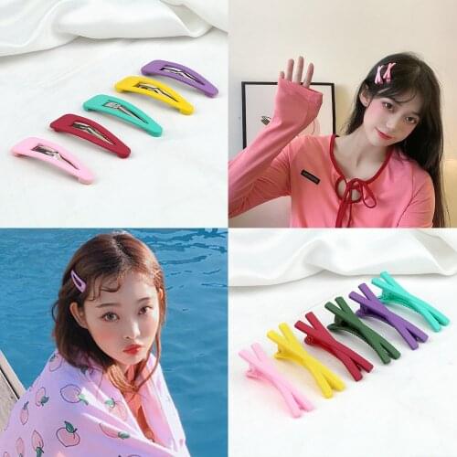 Korea Candy Colors Hair Clips Accessories 2Pcs/Set Sweet BB Hairpins Trendy X-shape Barrettes Headwear Gift For Girls Women Kids