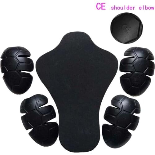 5PCs Motorcycle jacket soft armor protector motobiker racing suits Rubber protective devices internal gear CE authentication