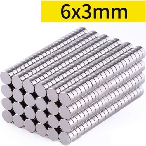10/20/50/100pcs Neodymium Magnets 6mm x 3mm Round Rare Earth Ring Disk Strong Craft Magnets N35