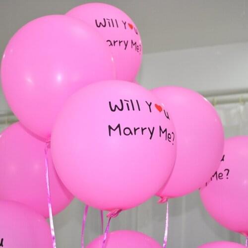 10pcs / lots latex balloons birthday party decoration wholesale toy balloons round marry me