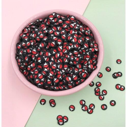 100g/lot Ping Pong Paddle Polymer Clay Slices Sprinkles for DIY Crafts 5mm Plastic Klei Mud Particles Cute Clays Slime Filling