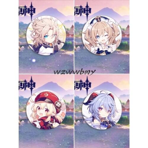 2021 58MM Anime Original God Badge Impact Brooch Pin Cosplay Badge Accessories For Clothes Backpack Decoration Gift