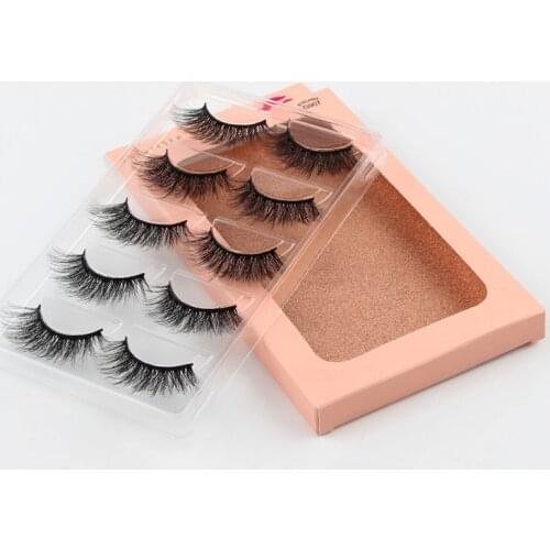 5 Pairs 3D Mink Lashes Natural False Eyelashes Dramatic Long Fake Lashes Makeup Eyelash Extension Silk Eyelashes Make Up Tools