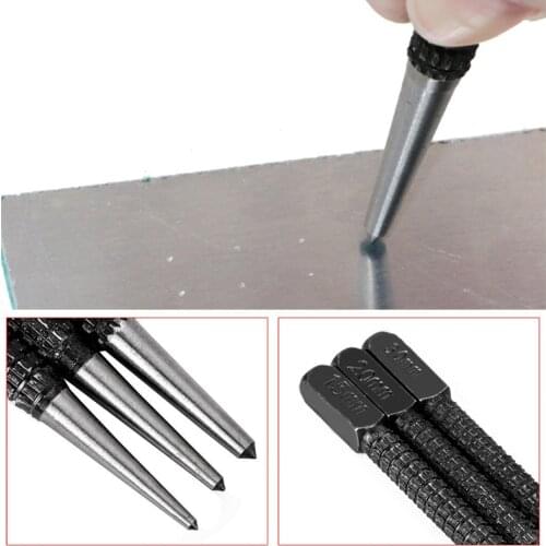 6/3pcs Center Punch Set High-carbon Centering Alloy Steel Metal Mark Start Holes Drilling Power Hand Tool Woodwork Drill Bit
