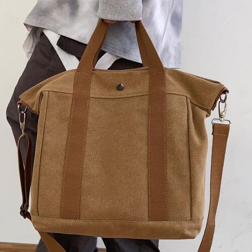Large Capacity Canvas Bag For Women Shoulder Fashion Shopping Designer School Crossbody Unisex Handbags Multifunction Vintage