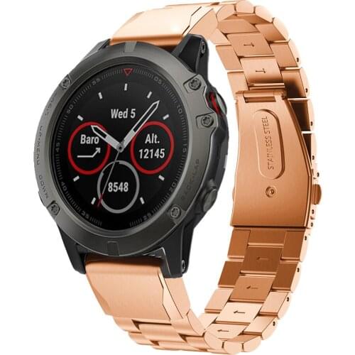 Quick Release Clasp Metal Watch Band for Garmin Fenix 5 5X plus 6 6X Pro 3 HR Forerunner 935/945 D2 Bravo strap 26/22MM bracelet