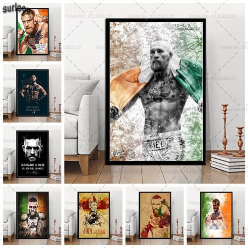 Conor McGregor Champion Boxer Poster Prints Canvas Painting Wall Art Posters Picture for Living Room Home Decoration