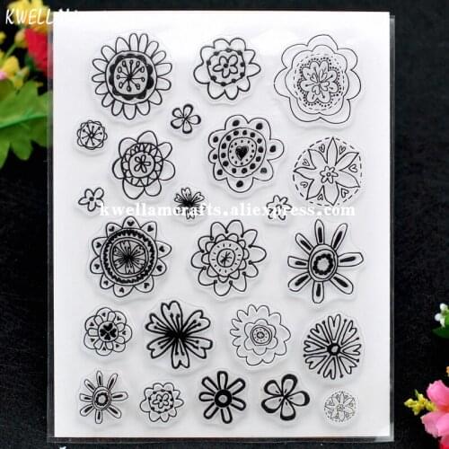 Flowers Scrapbook DIY photo cards rubber stamp clear stamp transparent stamp 14x18cm KW7122218