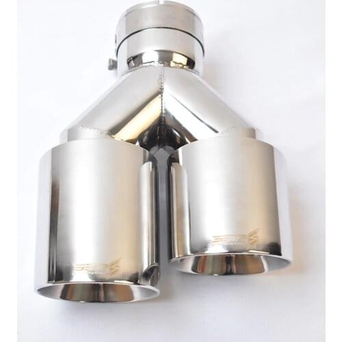 Setrs Dual Car Accessories Modification Stainless Steel Universal Automobile Exhaust Pipe Double Muffler Tip For Toyota Honda