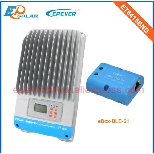 ET6415BND MPPT EPEVER Solar Tracer Panels Controller with eBOX-BLE-01 bluetooth function Phone APP 60A 60amp Max PV input 150V