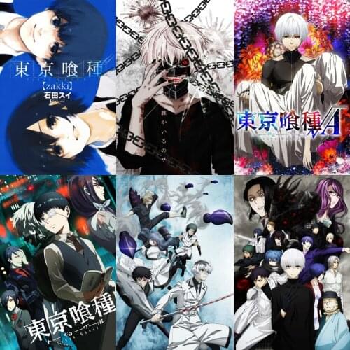 Canvas Painting Tokyo Ghoul Anime Wall Art Posters and Prints Nordic Room Decor Pictures for Living Kids Home Decoration Gift