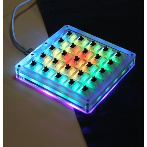 Pre-sale Hotswap Upgrade Function QMK 25Keys Marco Mechanical Keyboard RGB Keypad mini Game Macropad Black White Gatreron Cherry