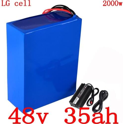 48V 1000W 2000W battery pack 48v 35ah electric bike battery 48V 35AH lithium ion battery use LG cell with 50A BMS and 5A charger