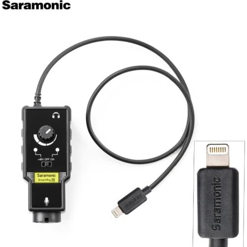 Saramonic SmartRig Di XLR Microphone & 6.3mm Guitar Interface with IOS MFi Certified Lightning Input for iPhone X 8 7 7s