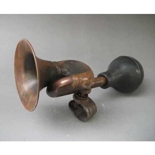 Unusual Chinese Bronze old horn Bicycle horn