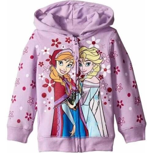 Kids new elsa anna princess fashion cartoon girls child girl jacket foal cartoon sweater coat cotton clothing