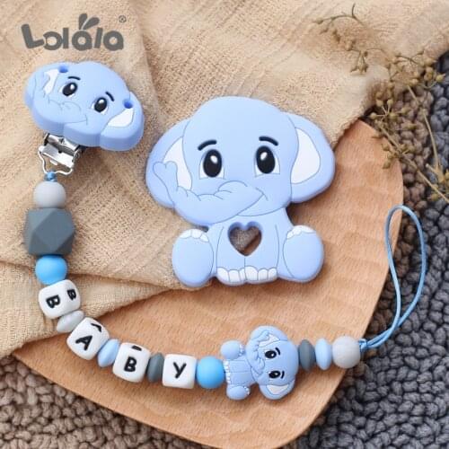 Newborn Baby Pacifier Clips Holder Silicone Beads Personalised Name Baby Boy And Girl Prendedor De Chupeta Attache Tetine