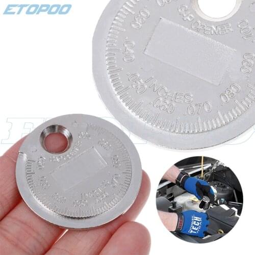 New Product 1pc Spark Plug Gap Gauge Measurement Tool Coin Type 0.6-2.4mm Range Spark Plug Gage Caliber Measuring Tool